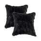 Set of Two 18" Black Throw Pillows
