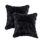 Set of Two 18" Black Throw Pillows