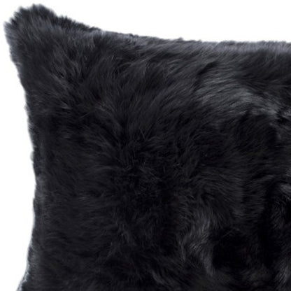 Set of Two 12" X 20" Black Throw Pillows