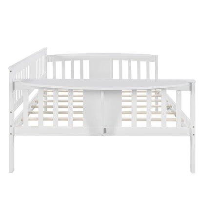 White Wood Full Bed Frame