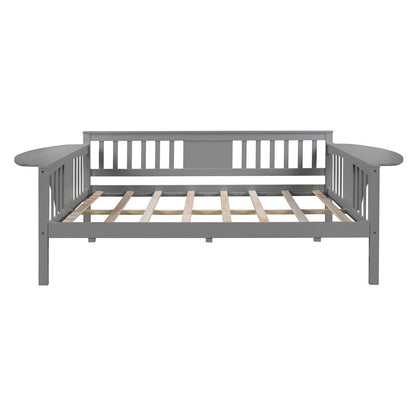 Gray Wood Full Bed Frame