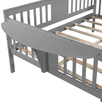 Gray Wood Full Bed Frame