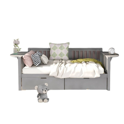 Gray Wood Full Bed Frame