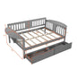 Gray Wood Full Bed Frame
