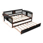 Espresso Wood Bed Frame with Trundle
