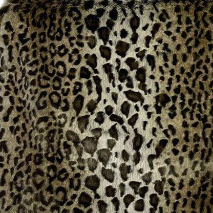 50" X 60" Black Brown And Beige Leopard Faux Fur Plush Throw Blanket