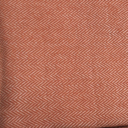 70" X 55" Orange And White Cotton Blend Woven Herringbone Plush Throw Blanket with Tassels