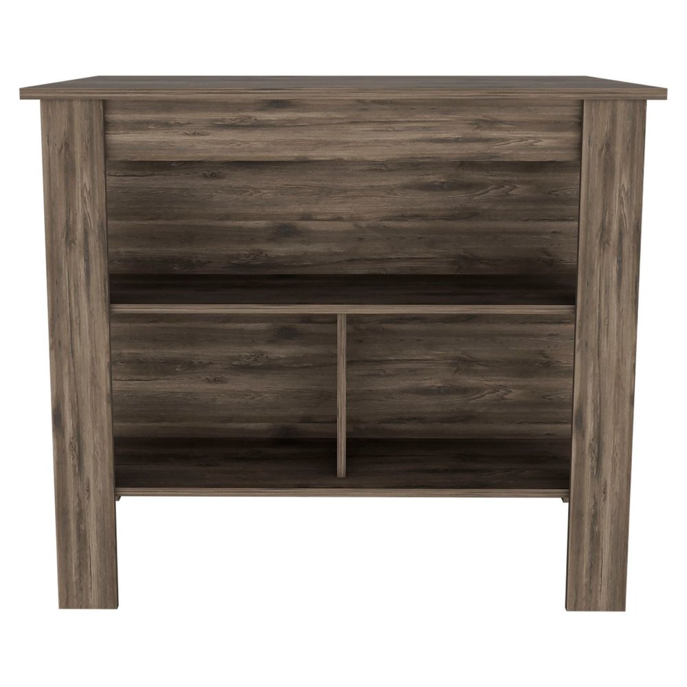 Brown 41" Kitchen Island With Storage