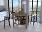 Dark Brown and Brown 41" Kitchen Island With Storage