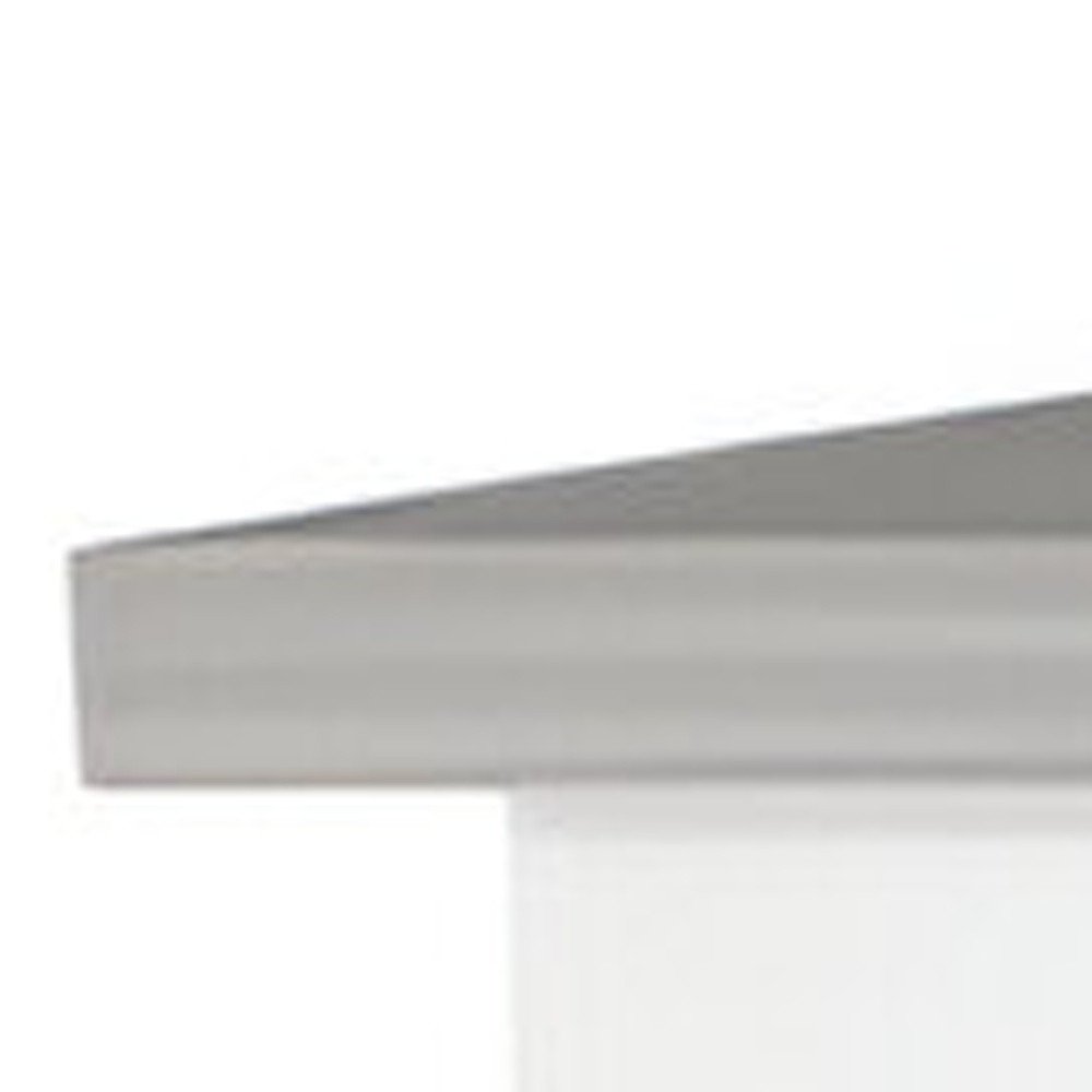 White and Gray 41" Kitchen Island With Storage