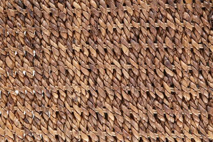 Brown Natural and Rustic Woven Banana Leaf Straight Queen Size Headboard