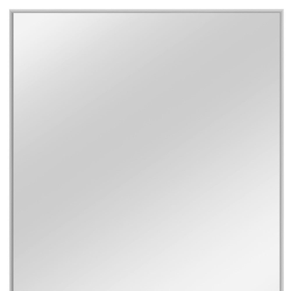 51" Silver Metal Framed Accent Mirror