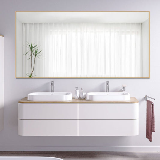 71" Gold Metal Framed Bathroom Vanity Mirror