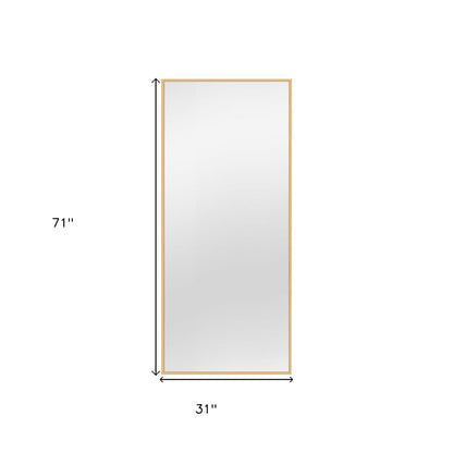 71" Gold Metal Framed Bathroom Vanity Mirror