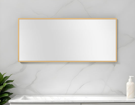 71" Gold Metal Framed Bathroom Vanity Mirror