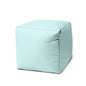 17" Cool Orange Solid Color Indoor Outdoor Pouf Cover