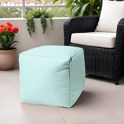 17" Cool Orange Solid Color Indoor Outdoor Pouf Cover