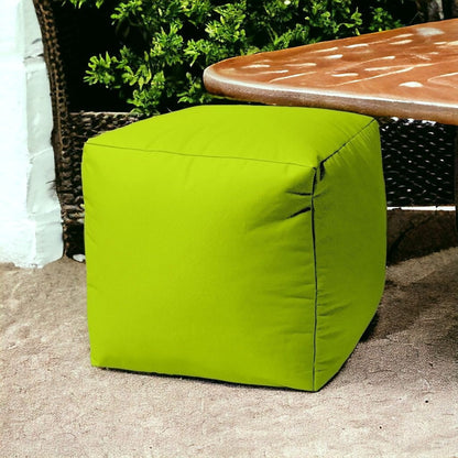 17" Cool Orange Solid Color Indoor Outdoor Pouf Cover