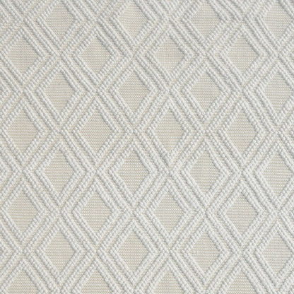 9' X 13' Ivory Diamond Lattice Modern Area Rug