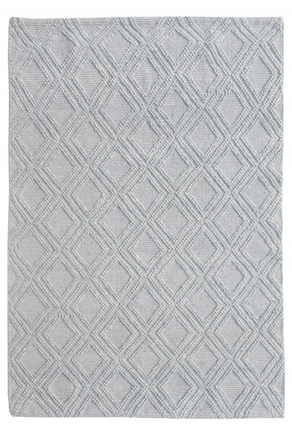 6' X 9' Gray Geometric Handmade Area Rug