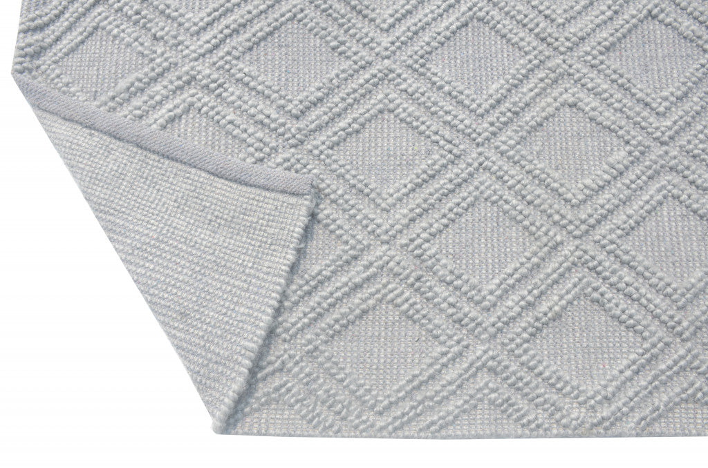 9' X 13' Gray Diamond Lattice Modern Area Rug