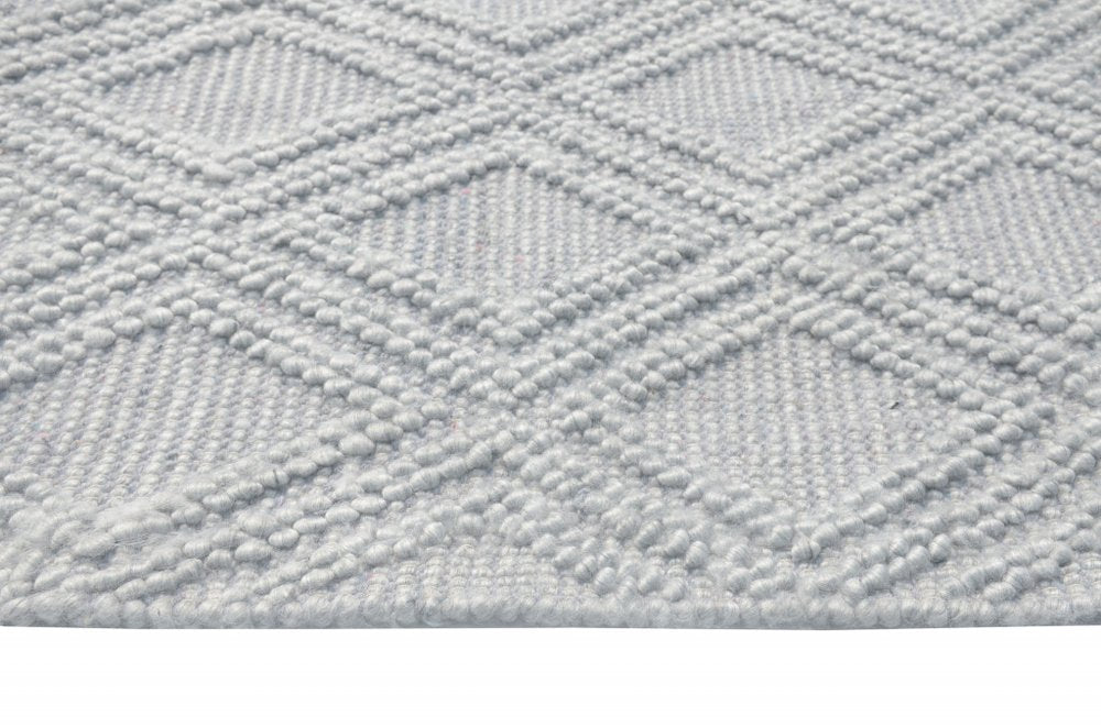 9' X 13' Gray Diamond Lattice Modern Area Rug