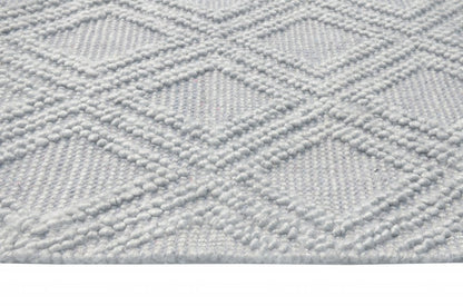 9' X 13' Gray Diamond Lattice Modern Area Rug