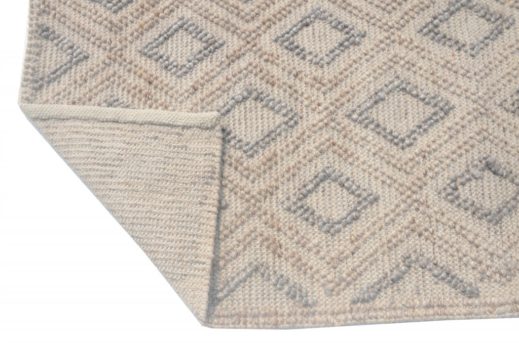 5' X 7' Natural Geometric Handmade Area Rug