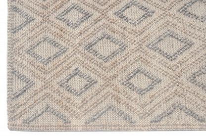 6' X 9' Natural Geometric Handmade Area Rug