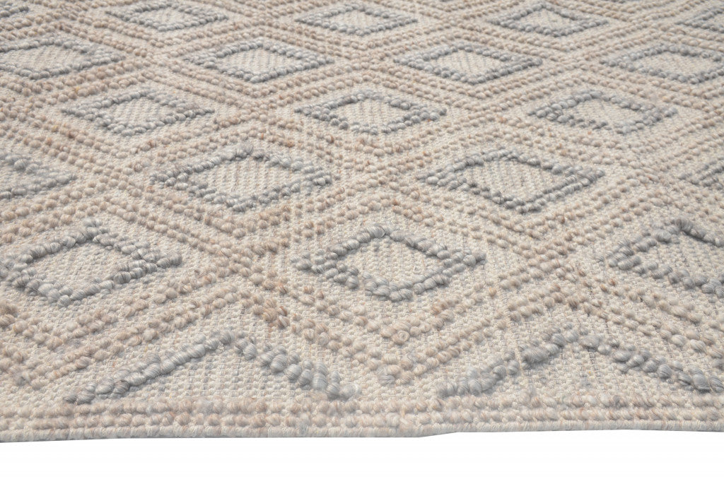 6' X 9' Natural Geometric Handmade Area Rug