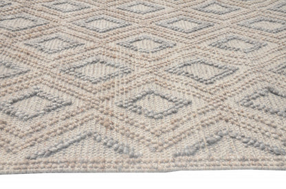 6' X 9' Natural Geometric Handmade Area Rug