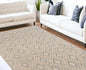 6' X 9' Natural Geometric Handmade Area Rug