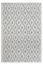 8' X 11' Gray and Ivory Geometric Handmade Area Rug