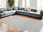 9' X 13' Ivory Gray Diamond Trellis Modern Area Rug