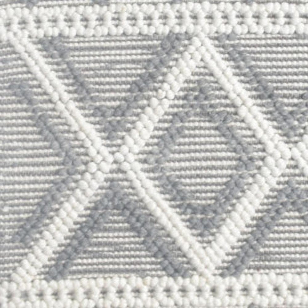 6' X 9' Gray and Ivory Geometric Handmade Area Rug