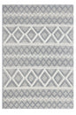 9' X 13' Gray Ivory Diamonds Boho Chic Area Rug