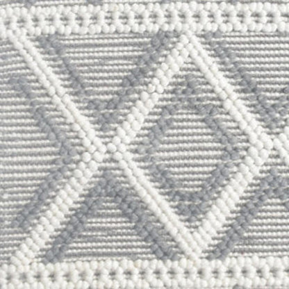 9' X 13' Gray Ivory Diamonds Boho Chic Area Rug