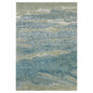 8' X 11' Blue And Green Abstract Area Rug