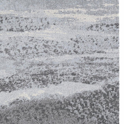 10' X 13' Blue Gray Abstract Mist Modern Area Rug