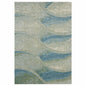 7' X 10' Beige Blue And Sage Abstract Area Rug
