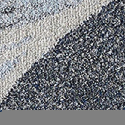 5' X 8' Blue and Gray Abstract Area Rug