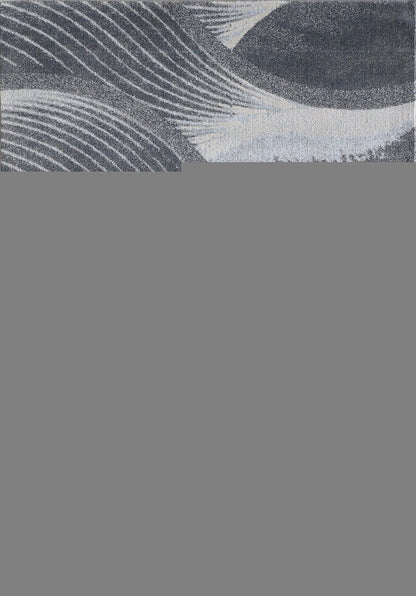 7' X 10' Blue and Gray Abstract Area Rug