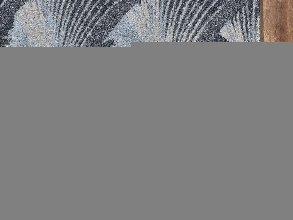 7' X 10' Blue and Gray Abstract Area Rug
