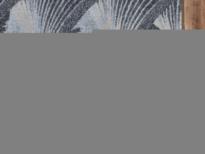 7' X 10' Blue and Gray Abstract Area Rug