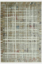 5' X 8' Ivory Red And Blue Abstract Area Rug