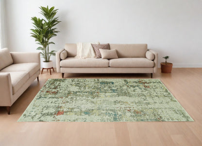 8' X 11' Ivory Abstract Area Rug