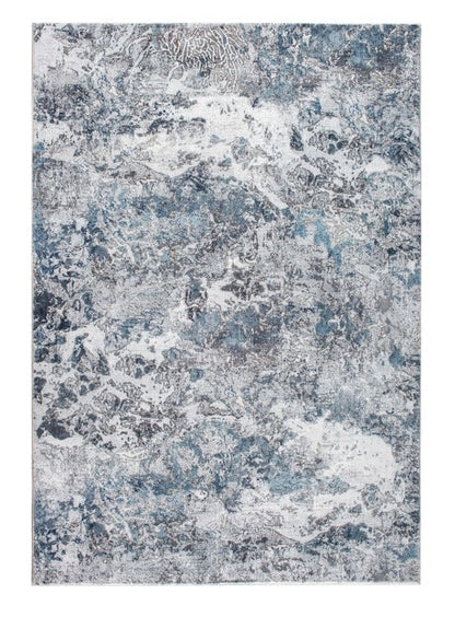 5' X 8' Gray Blue Abstract Galaxy Area Rug