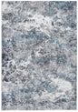 8' X 10' Blue and Gray Abstract Area Rug