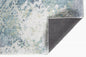 8' Blue And Ivory Abstract Runner Rug