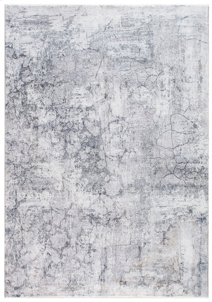 5' X 8' Gray Distressed Marble Area Rug